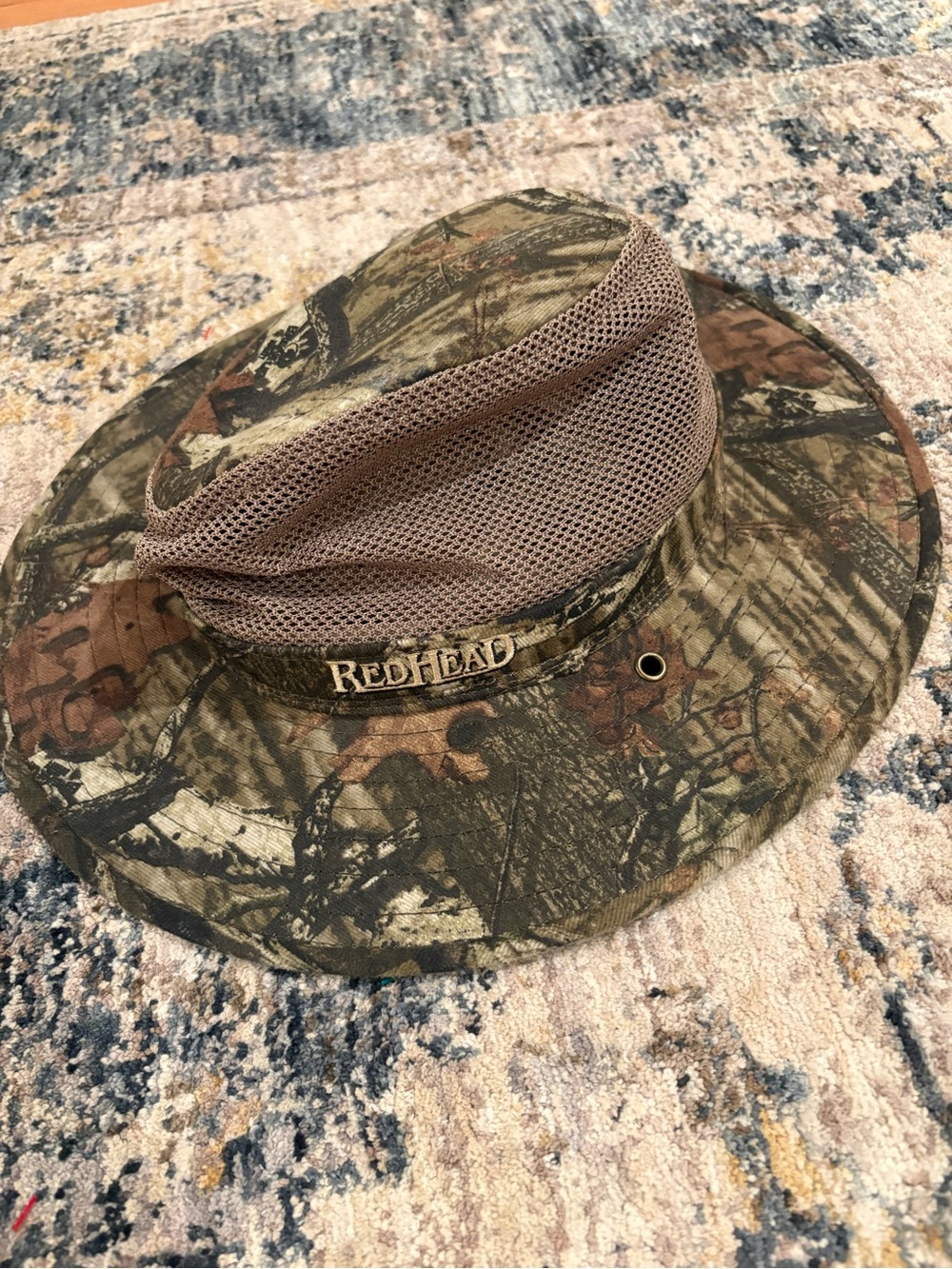 RedHead Forest Camo Bucket Hat with Tan Mesh Lining Bass Pro Shop Large